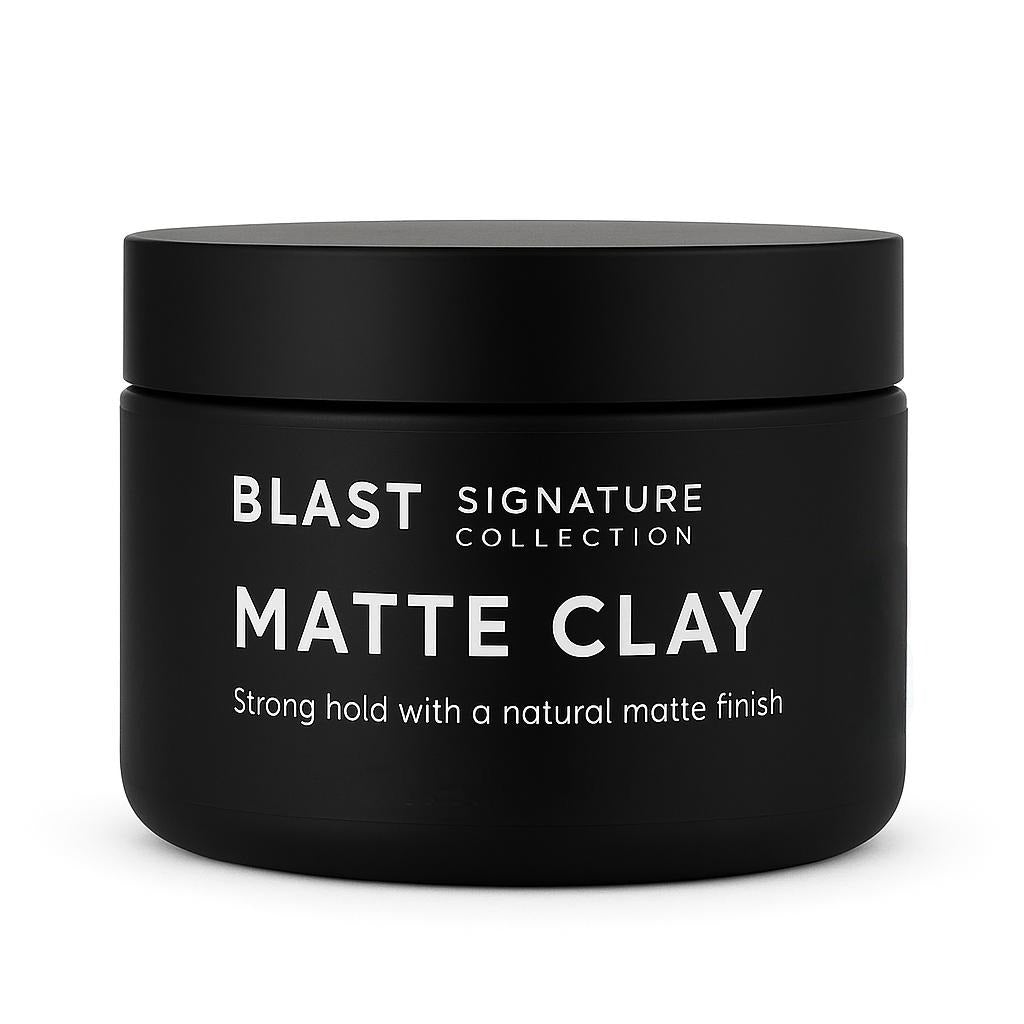 Blast Signature Collection Matte Clay - Strong Hold Natural Matte Finish Flexible Styling Hair Product for All Hair Types