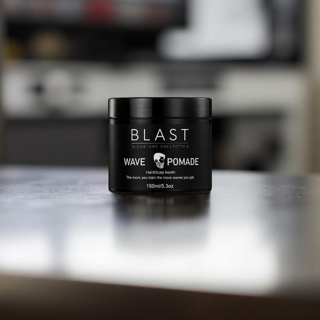 Blast Signature Wave Pomade – Strong Hold, Defined 360 Waves & Non-Greasy,Signature Collection, Long-Lasting Lightweight Finish