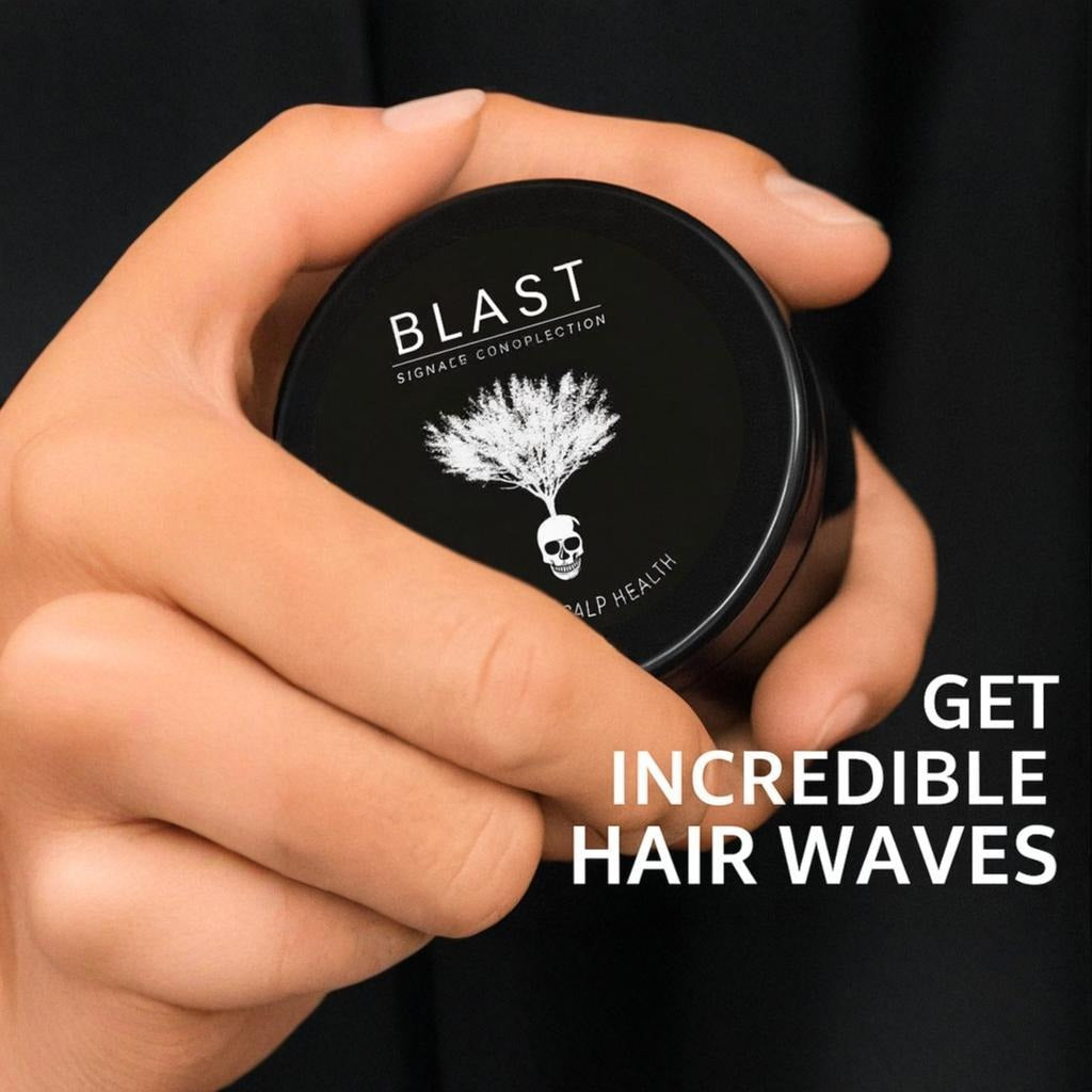 Blast Signature Wave Pomade – Strong Hold, Defined 360 Waves & Non-Greasy,Signature Collection, Long-Lasting Lightweight Finish