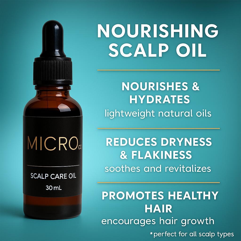 A Micro & Co Scalp Oil – Lightweight Nourishing Formula for Deep Hydration & Healthy and for Strong, Shiny Hair Growth